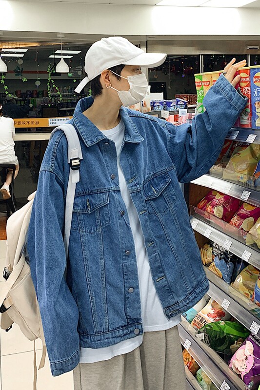 2025春季新款港风情侣牛仔印花夹克外套男JK504-P65,男装夹克,星座912-1（原星座914-5）