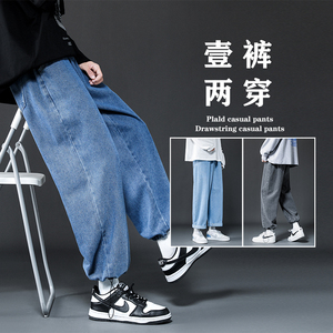 2025春季新款港风水洗牛仔裤男束脚裤NZ320-P3558图片