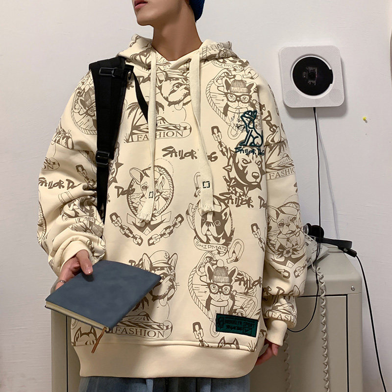 2025秋季新款港风情侣刺绣印花贴标连帽卫衣外套男DL310-P58,女装短外套,星座912-1（原星座914-5）