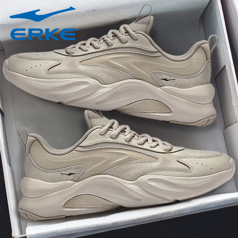 凤求凰2鸿星尔克男鞋2026秋冬新款防水皮面老爹鞋休闲软底运动鞋,运动鞋new,运动休闲鞋,淘宝优惠券,粉丝福利购,淘宝优惠卷