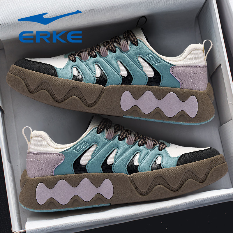 千层2鸿星尔克男鞋板鞋2026冬季新款学生厚底增高百搭休闲滑板鞋,运动鞋new,板鞋,淘宝优惠券,粉丝福利购,淘宝优惠卷