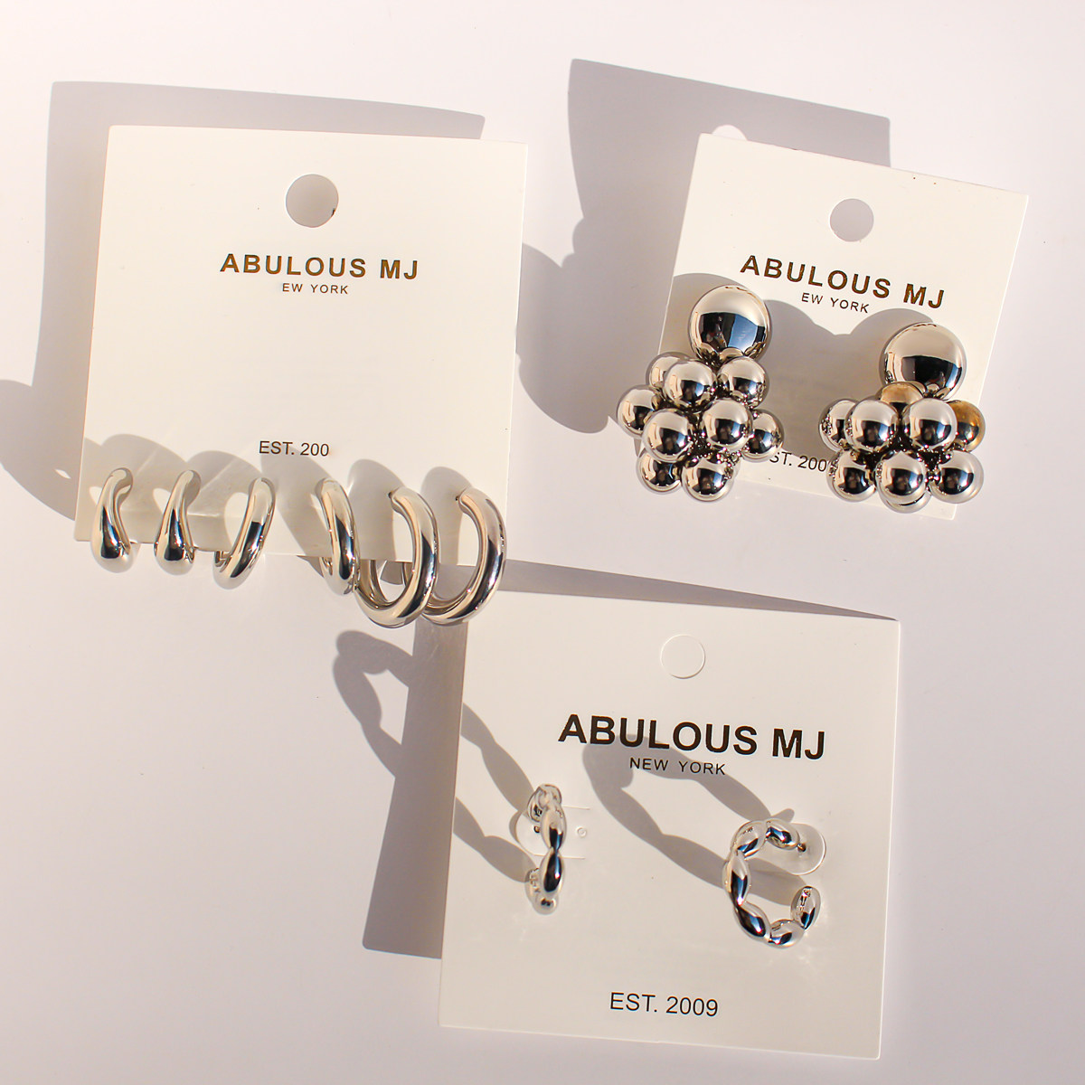 外贸饰品欧美ins冷淡风圆球串珠夸张耳环百搭银色套装耳圈素圈406,饰品/流行首饰/时尚饰品新,耳环,淘宝优惠券,粉丝福利购,淘宝优惠卷