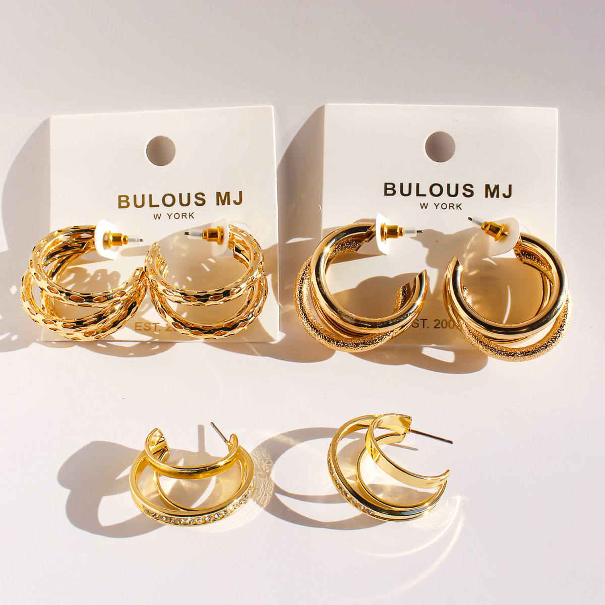 外贸饰品欧美时尚镂空层次设计叠圈金耳环女通勤时髦C形耳饰380,饰品/流行首饰/时尚饰品新,耳环,淘宝优惠券,粉丝福利购,淘宝优惠卷