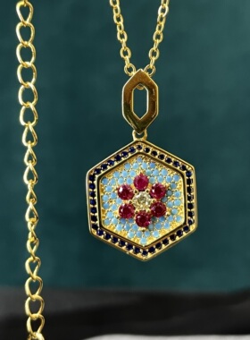 钻石镶嵌项链拍卖天然缅甸翡翠