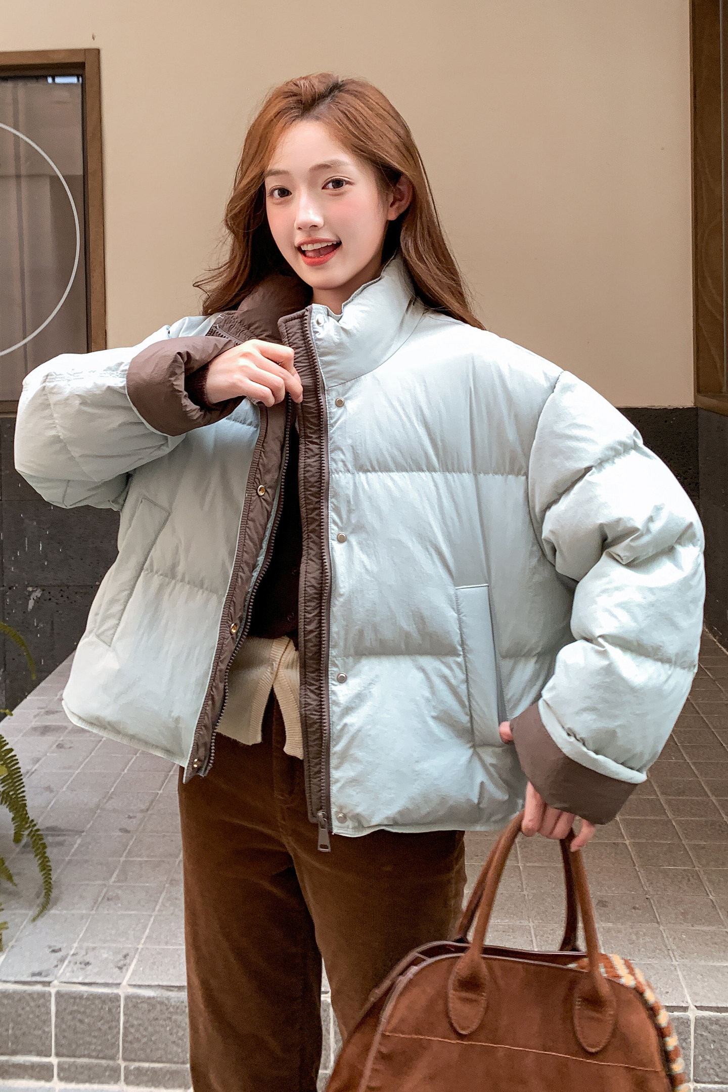 ！现货！2025新款撞色羽绒服213A-2527P180K288,女装羽绒服,浙宝213A