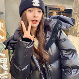 时尚黑金免洗面包服女中长款显瘦2024冬新款加厚保暖东北过冬外套，女装羽绒服，浙宝213A