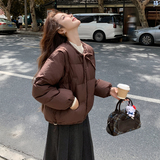 黄色韩版简约羽绒服女2025年冬季新款学院风超好看保暖白鸭绒外套，女装羽绒服，浙宝213A
