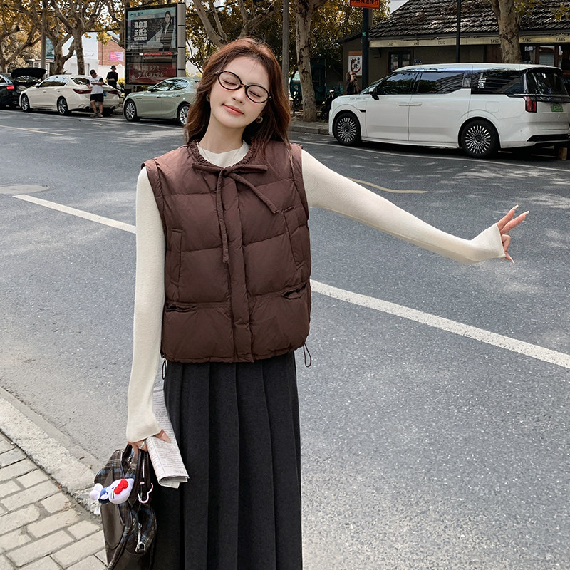 黄色韩版简约羽绒服女2025年冬季新款学院风超好看保暖白鸭绒外套,女装羽绒服,浙宝213A