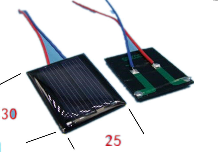 30*25MM 유선 태양 전지 패널 1V 85MA 마이크로 태양열 장난감 자동차 저전압 모터