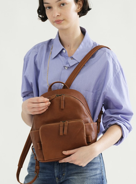 日本购直邮 genten 双肩包书包 牛皮44536 25*30*11cm