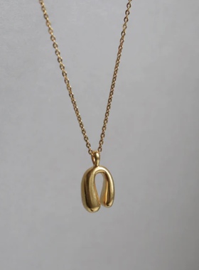 日本代购直邮 ten.23秋新款 马蹄U型项链 silver925 18kgp镀金