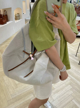 日本购直邮 genten 帆布包 单肩手提 休闲轻便大容量