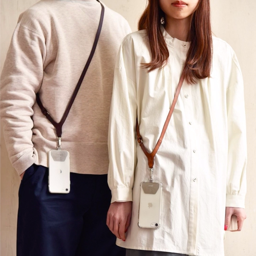 日本代购直邮 genten 牛革手机挂件 斜挎皮带 男女 日本制 43580