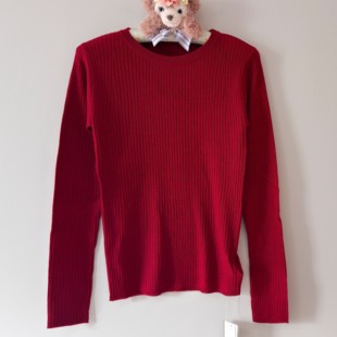 日本FREAKS STORE打底衫 针织衫 圆领T恤 新年红 北京现货