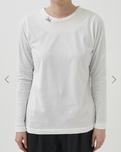 日本购 pallas palace 长袖T恤 天竺 26/1 花朵刺绣