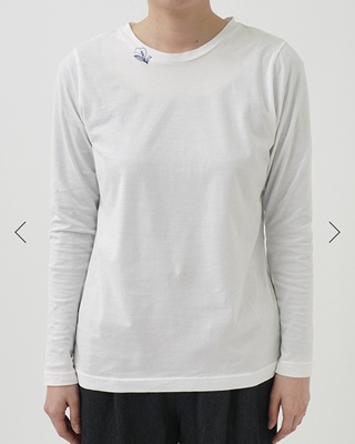 日本购 pallas palace 长袖T恤 天竺 26/1 花朵刺绣