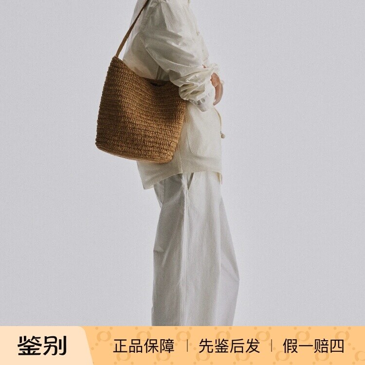 日本购正品 the row Alma托特包拉菲草 26/6不退换