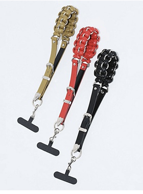 日本购直邮 皮革辫子手机手柄吊带 手机绳 TZ252ーAK913 25/7