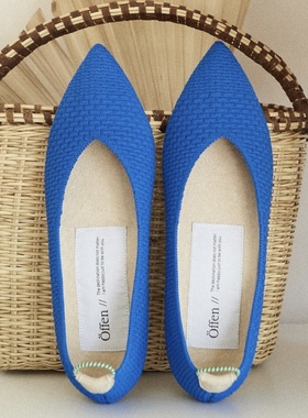 日本代购直邮 offen单鞋女鞋 尖头暗花纹环保 舒适轻量 日系通勤