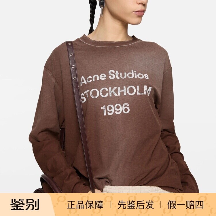 日本购 Acne Studios长袖T恤26春夏字母 做旧1996图片