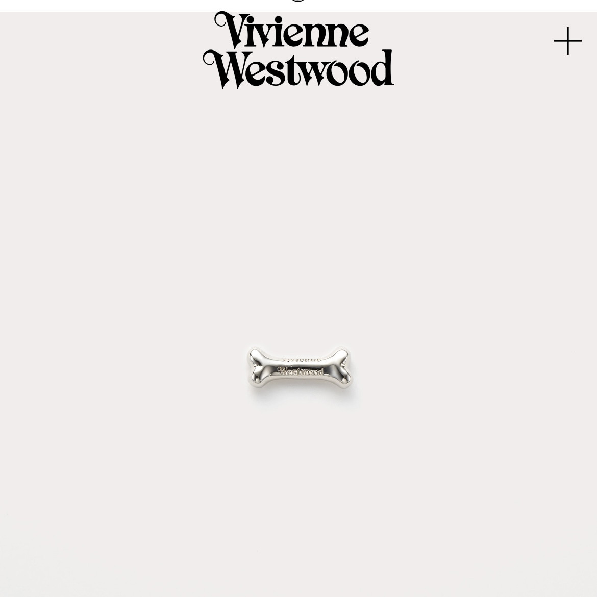 日本购 薇薇安西太后土星 骨头耳钉 单支字母 1.3cm