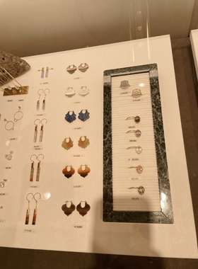 日本代购直邮 talkative 玛瑙玉髓贝母 耳钉饰品