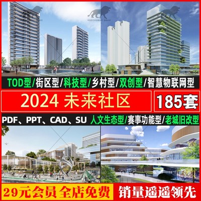 未来社区文本居住区规划tod案例城市景观设计方案建筑SU户型资料