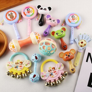 婴儿玩具0一1岁小沙锤益智早教新生儿手摇铃3宝宝三个月抓握训练6