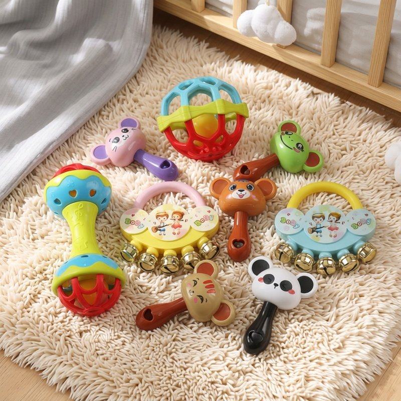 婴儿摇铃玩具0一1岁半3到6个月以上沙锤抬头训练哄娃神器宝宝益智,玩具/童车/益智/积木/模型,摇铃,淘宝优惠券,粉丝福利购,淘宝优惠卷