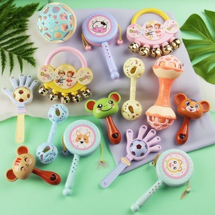 宝宝手摇铃婴儿玩具0一1岁沙锤可啃咬抓握训练3到6个月以摇铃玩具