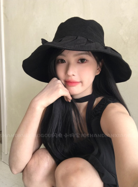 闪电小狗*透气防晒大檐遮阳帽子女大头围夏季时尚防紫外线太阳帽