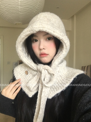 巴拉克拉法帽*针织帽日系百搭秋冬季圆顶秋冬冬天保暖帽子