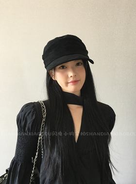 麂皮马术帽* 时髦高级感款韩版日系复古显脸小鸭舌