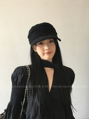 麂皮马术帽* 时髦高级感款韩版日系复古显脸小鸭舌