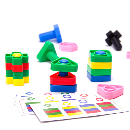 螺帽对对碰颜色形状大号忙碌益智