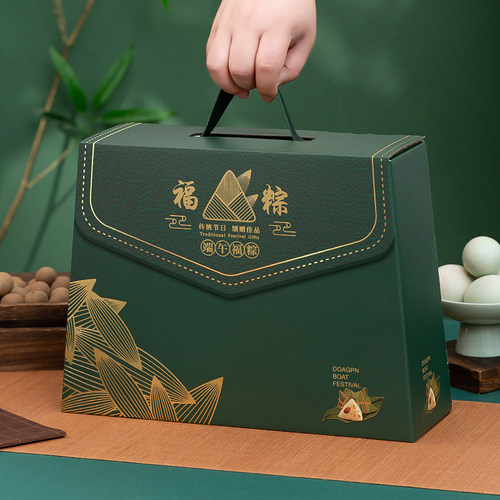 新款端午节粽子礼盒外包装中国风手提创意礼品袋纸盒空盒子礼品盒