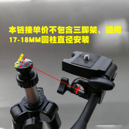 云台钓鱼夹子手机直播支架