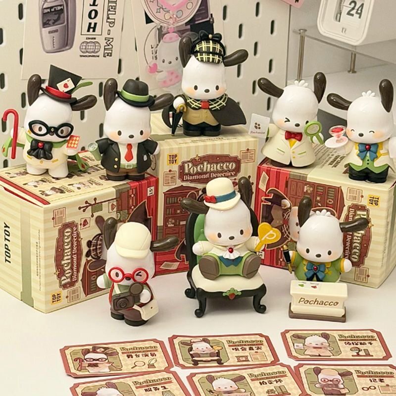 帕恰狗钻石侦探系列手办盲盒TOPTOY正版潮玩偶可爱摆件收藏三丽鸥