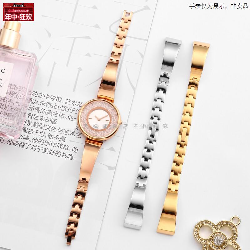 原装代用适配Rosemont罗斯蒙特玫瑰金属复古气质精钢手表带女细款