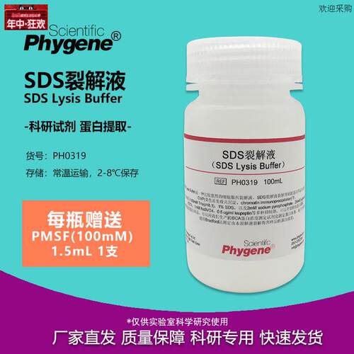 SDS裂解液100mL蛋白提取细胞裂解科研实d验PH0319PHYGENE