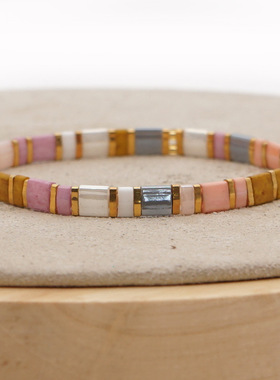 复古民族风玻璃饰品海滩情侣手环