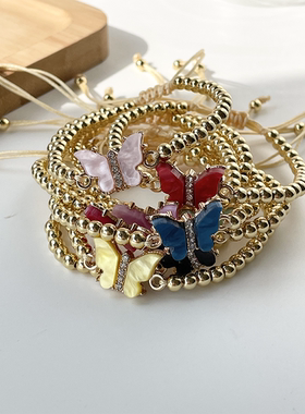 个性欧美风复古风蝴蝶手链