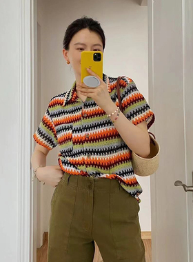 女生淡水珍珠欧美风彩虹手链