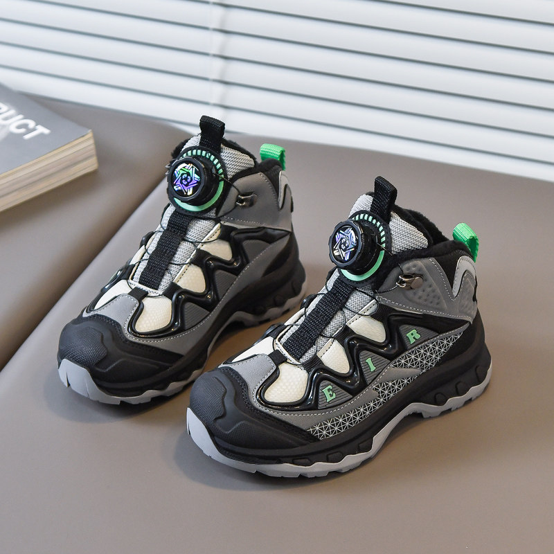 男童棉鞋2024年秋冬季新款加绒宝宝旋转扣儿童鞋子真皮保暖短靴潮,童鞋/婴儿鞋/亲子鞋,棉鞋,淘宝优惠券,粉丝福利购,淘宝优惠卷