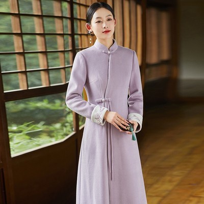 森莲国风改良旗袍上衣秋冬外套