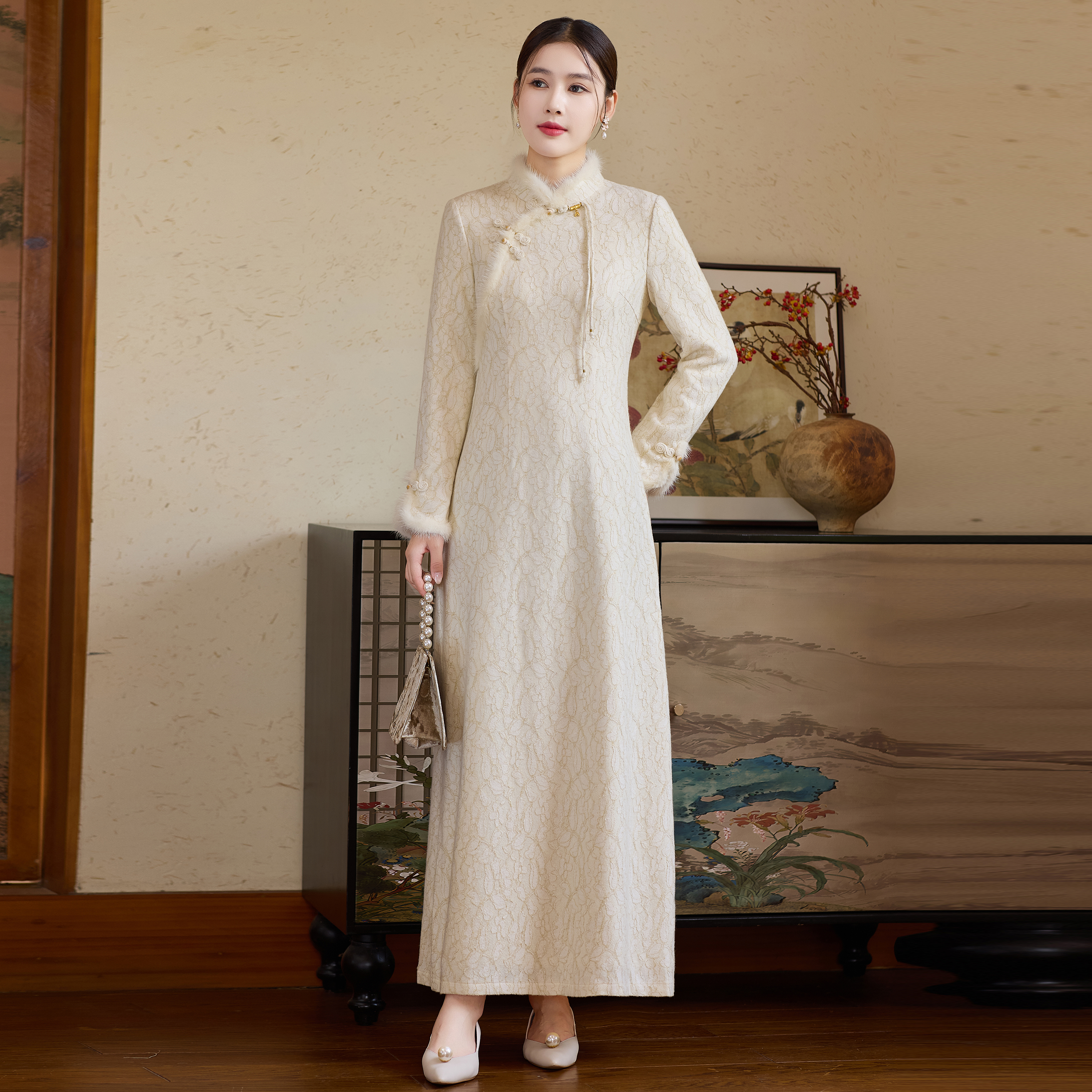 森莲新中式国风旗袍女连衣裙