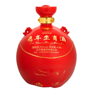 古贝元兔年生肖酒4.95L大曲坤沙酱香型53度纯粮固态法白酒1坛装