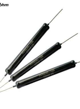 HVR80AK7708黑色玻璃釉膜1MJ100MF200K无感标准高压绝缘电阻器