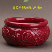 朱砂聚宝盆特大号超级大号天然紫金砂正宗朱砂摆件家用招财聚财