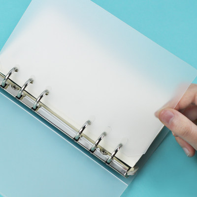 a5透明磨砂保护板六孔配件活页本
